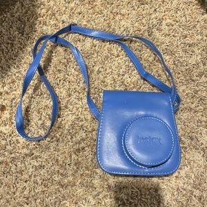 Instax camera case purse blue